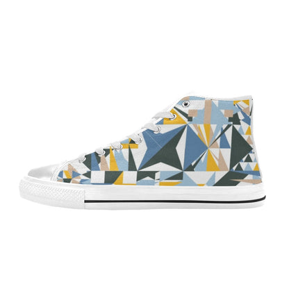 Mosaic - Women's High Top Canvas Shoes