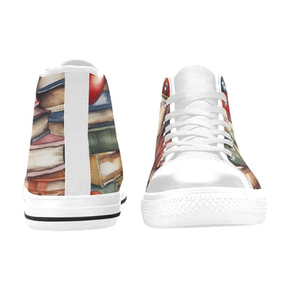 Watercolour Books - Men's High Top Canvas Shoes