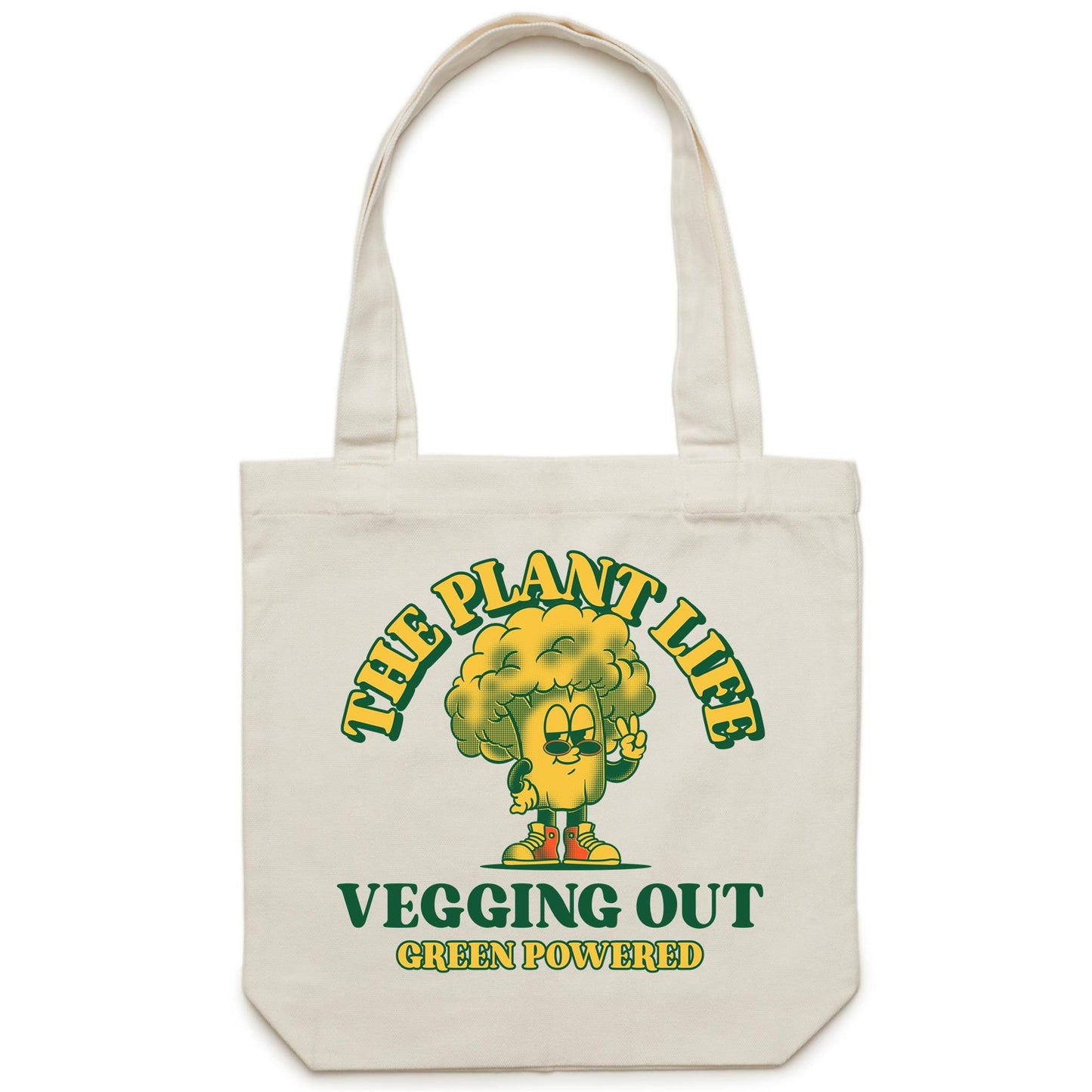The Plant Life - Canvas Tote Bag Cream One Size Tote Bag Food Vegetarian