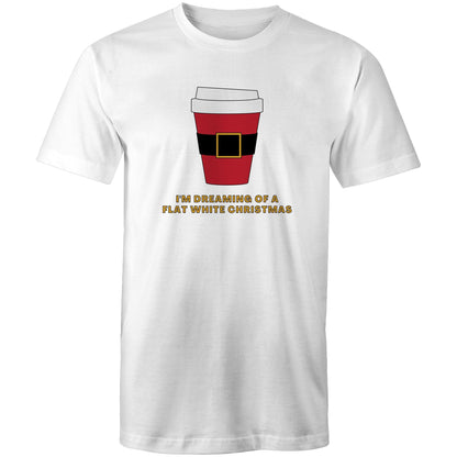 I'm Dreaming Of A Flat White Christmas, Coffee - Mens T-Shirt