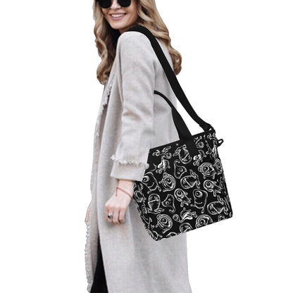 Monsters In Black And White - Tote Bag with Shoulder Strap