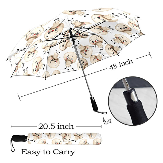 Cute Mushrooms - Semi-Automatic Foldable Umbrella Semi-Automatic Foldable Umbrella