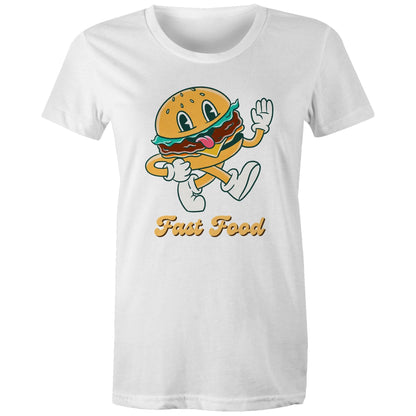 Fast Food, Hamburger - Womens T-shirt