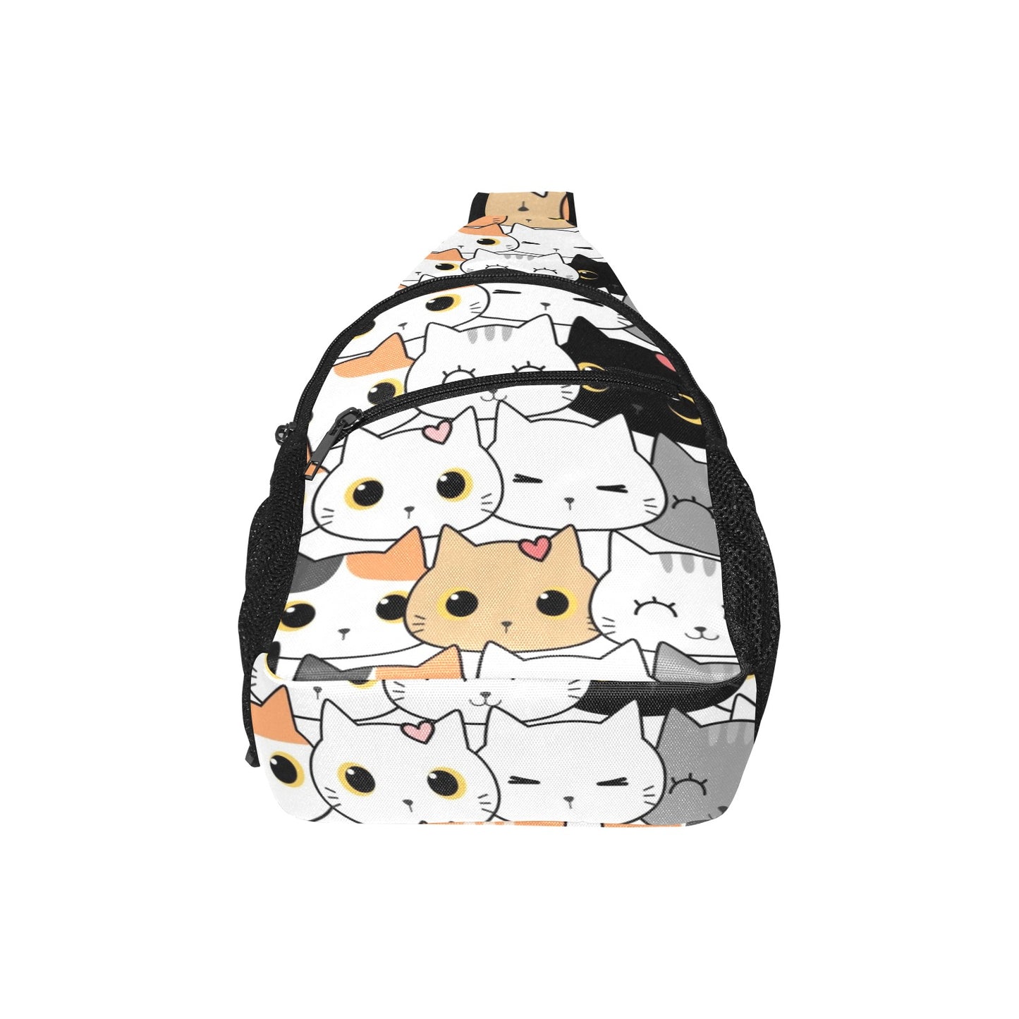 Cute Cartoon Cats - Chest Bag With Full Print