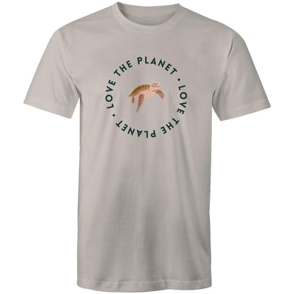 Love The Planet, Turtle - Mens T-Shirt