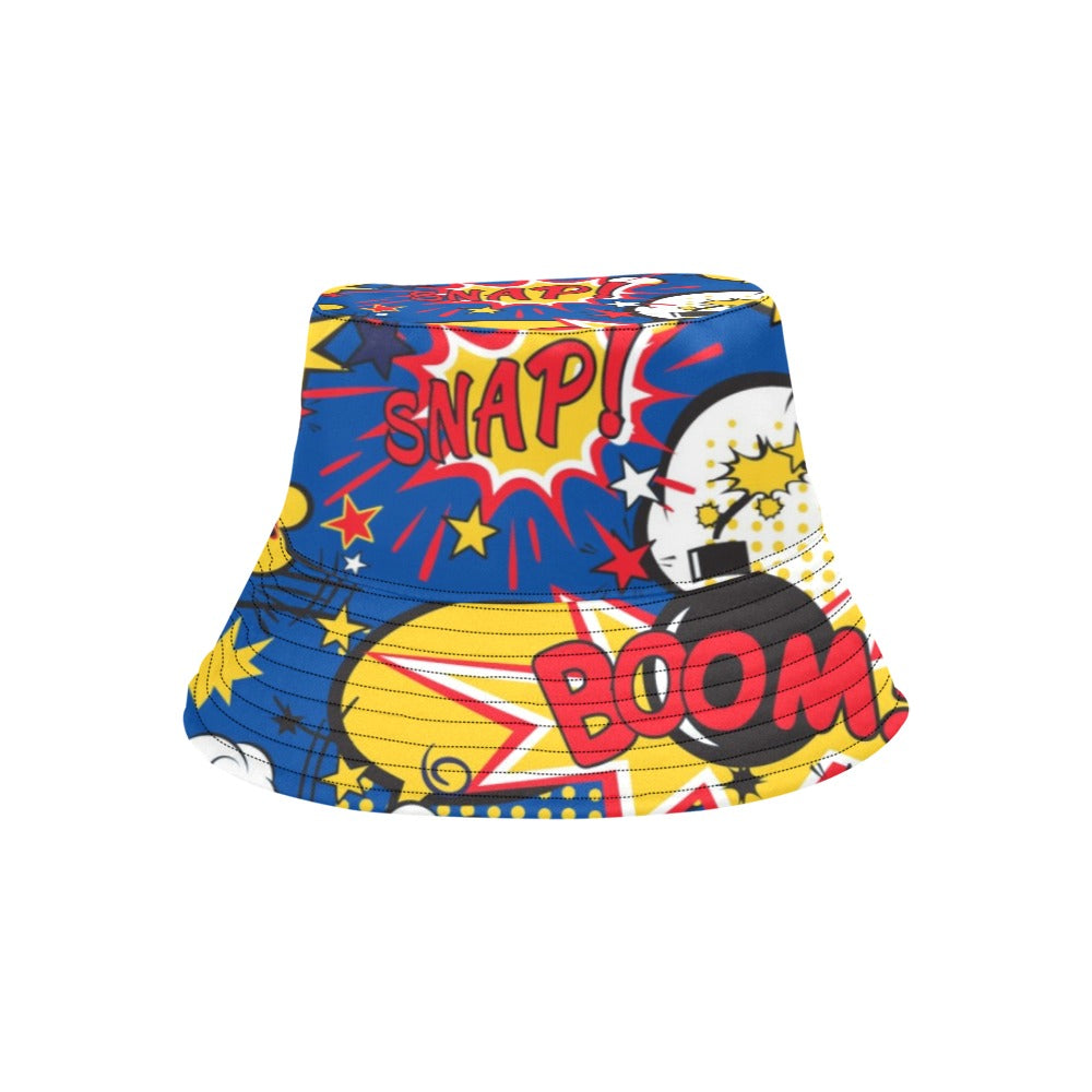 Blue Comic Book - Womens Bucket Hat