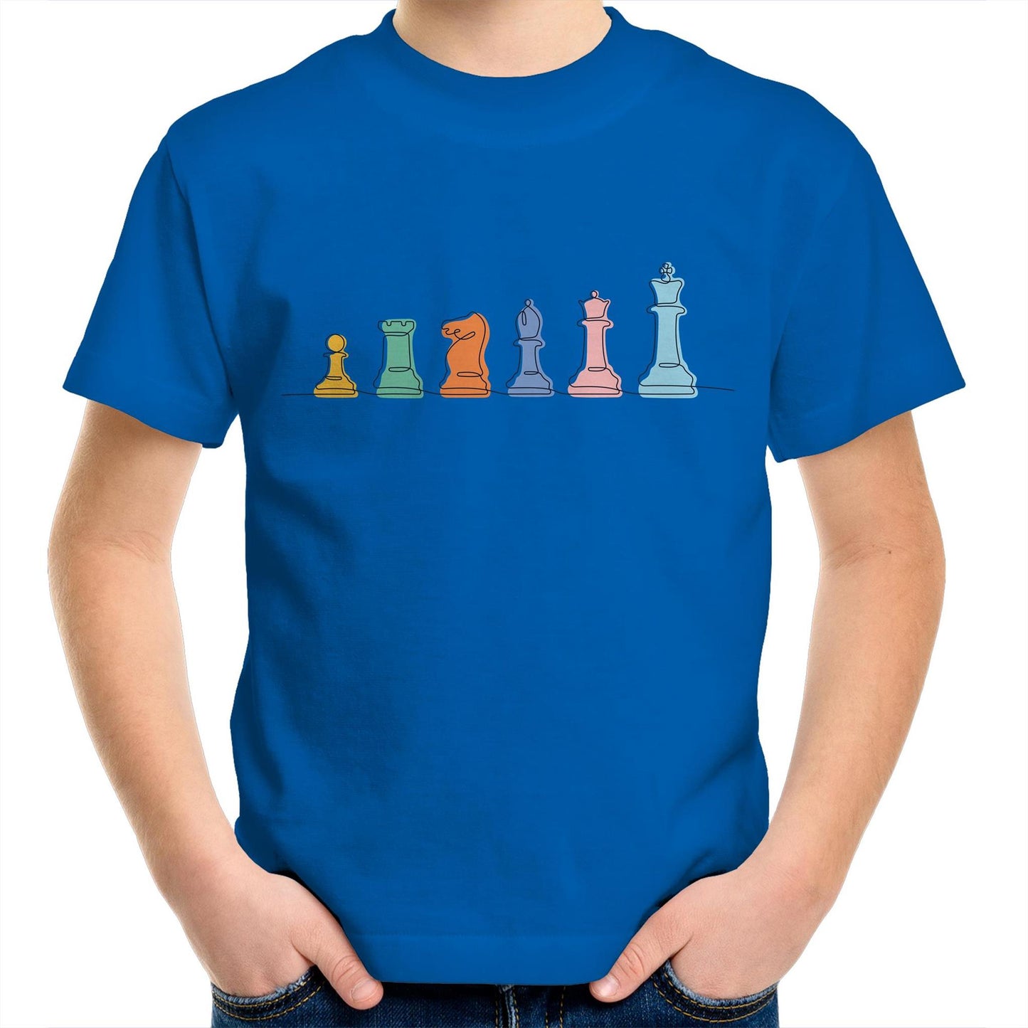 Chess - Kids Youth T-Shirt Bright Royal Kids Youth T-shirt Chess Games