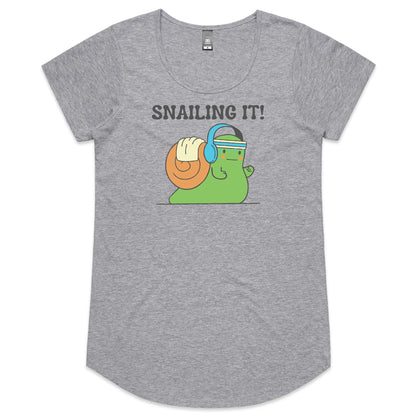 Snailing It - Womens Scoop Neck T-Shirt