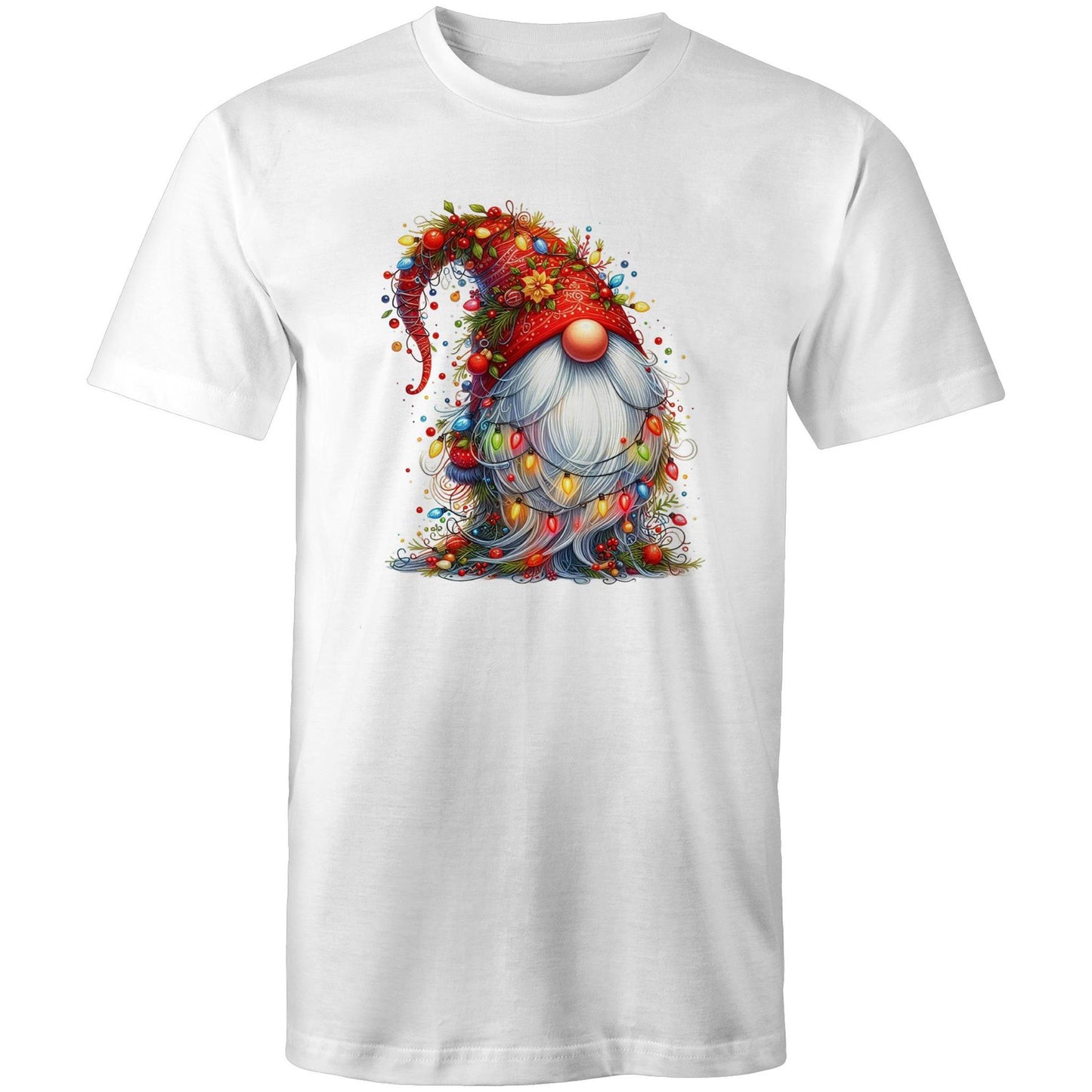 Christmas Gnome Wrapped In Lights - Mens T-Shirt