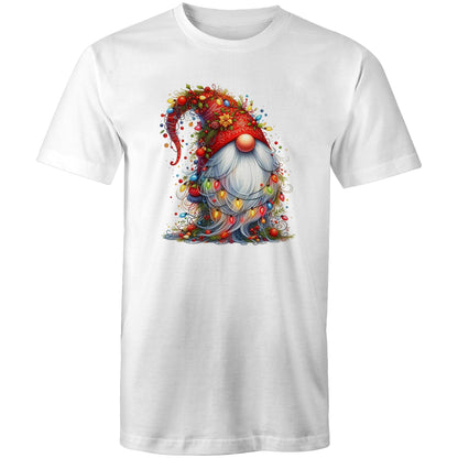 Christmas Gnome Wrapped In Lights - Mens T-Shirt