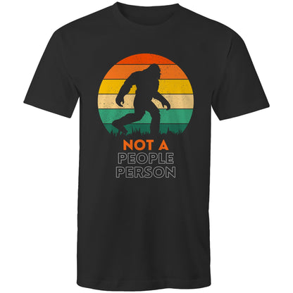 Not A People Person, Big Foot, Sasquatch, Yeti - Mens T-Shirt Black Mens T-shirt Funny
