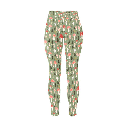 Mushroom Garden - Womens High Waist Leggings (Sizes 16-22)