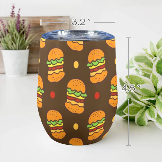 Burgers - 12oz Wine Tumbler 12oz Wine Tumbler Food Printed Offshore