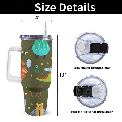 Monsters - 40oz Tumbler with White Handle