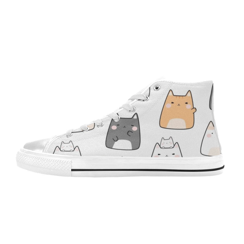 Cats - Women's High Top Canvas Shoes