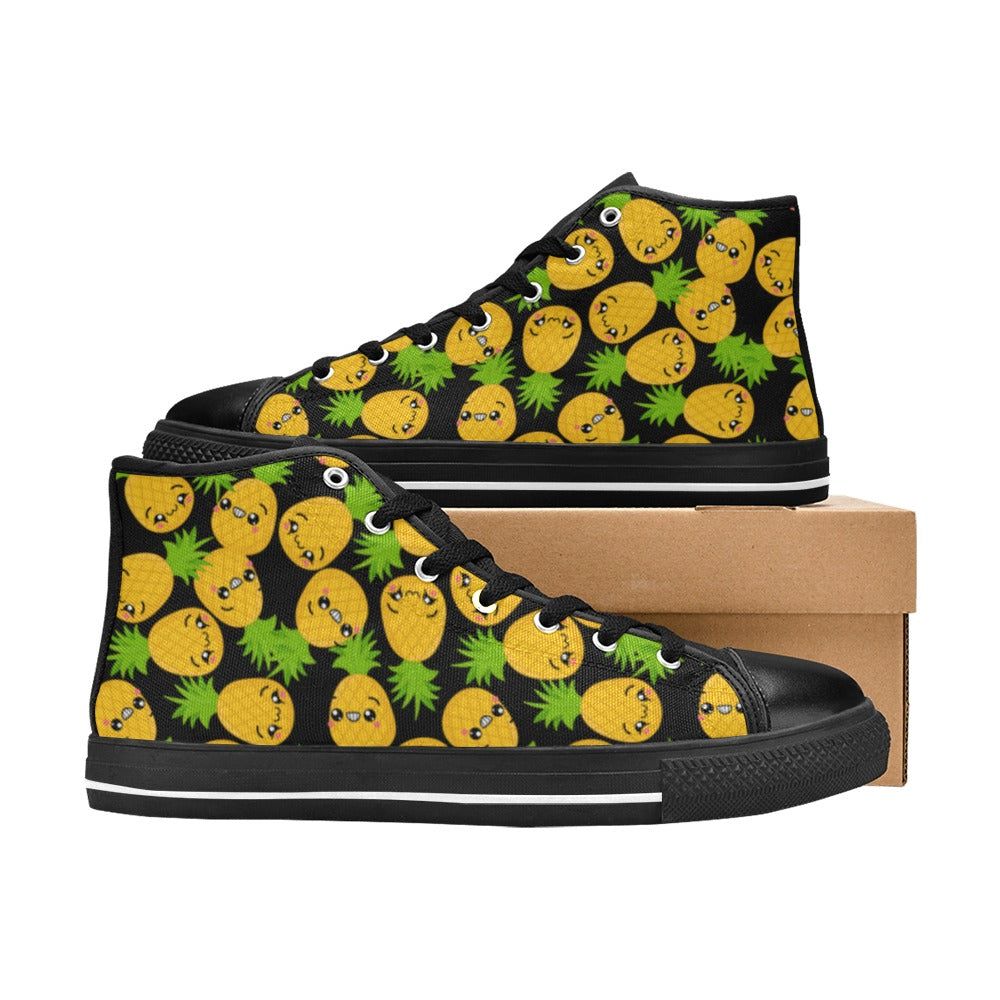 Cool Pineapples - Women's High Top Canvas Shoes