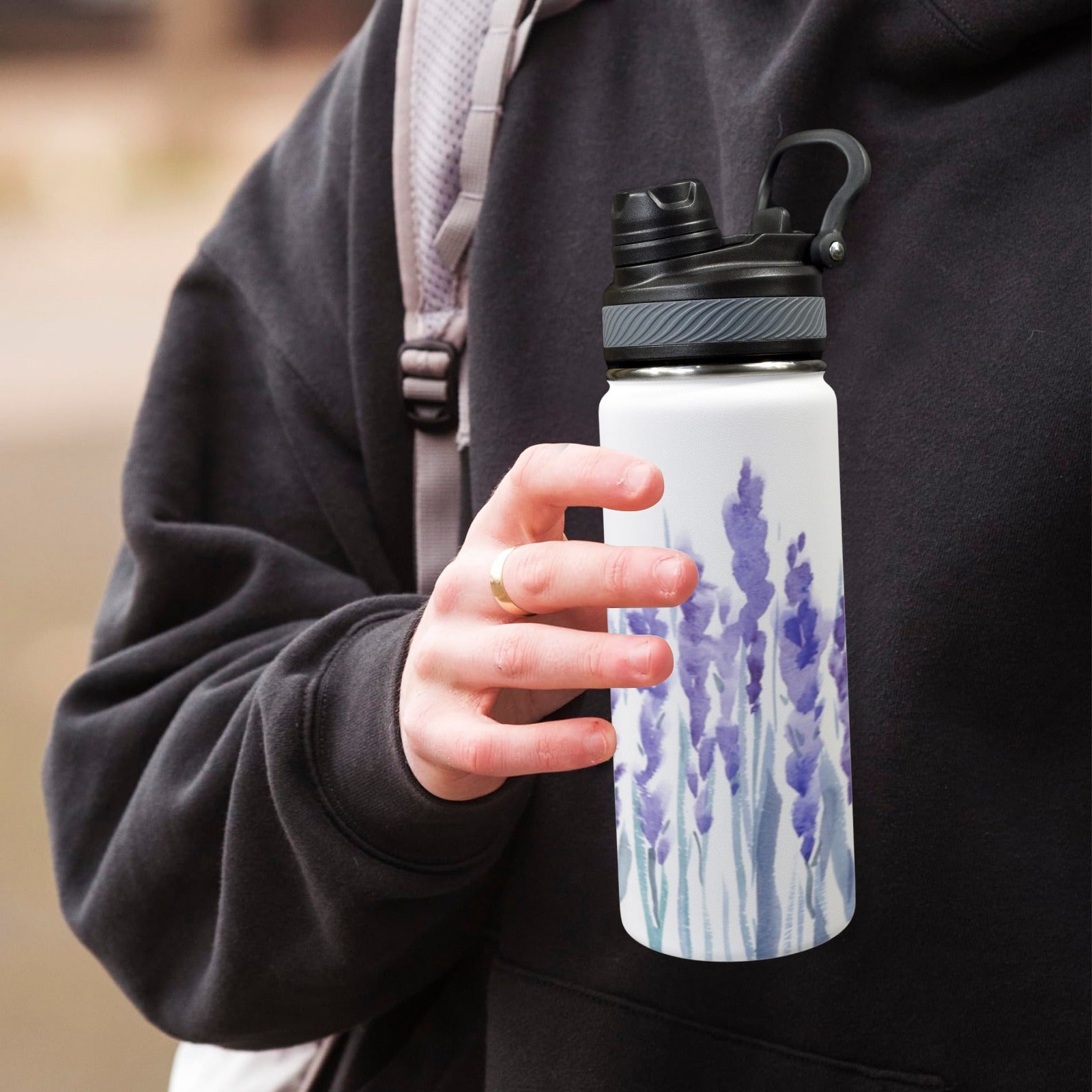 Lavender - Insulated Water Bottle with Dual-Use Lid (18oz) Insulated Water Bottle with Dual-Use Lid (18oz) Printed Offshore