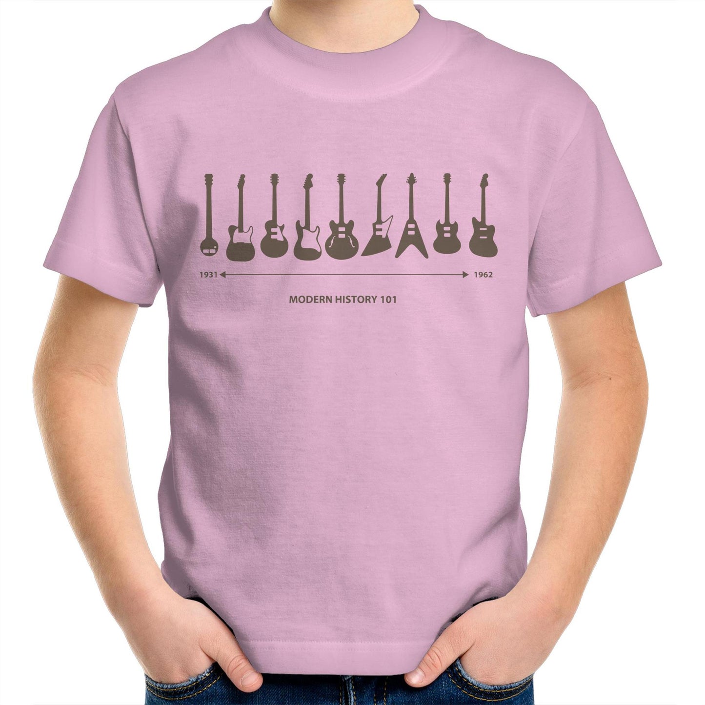 Guitar Timeline - Kids Youth T-Shirt