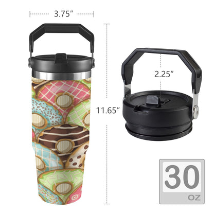 Lots Of Doughnuts - 30oz Tumbler with Top Handle