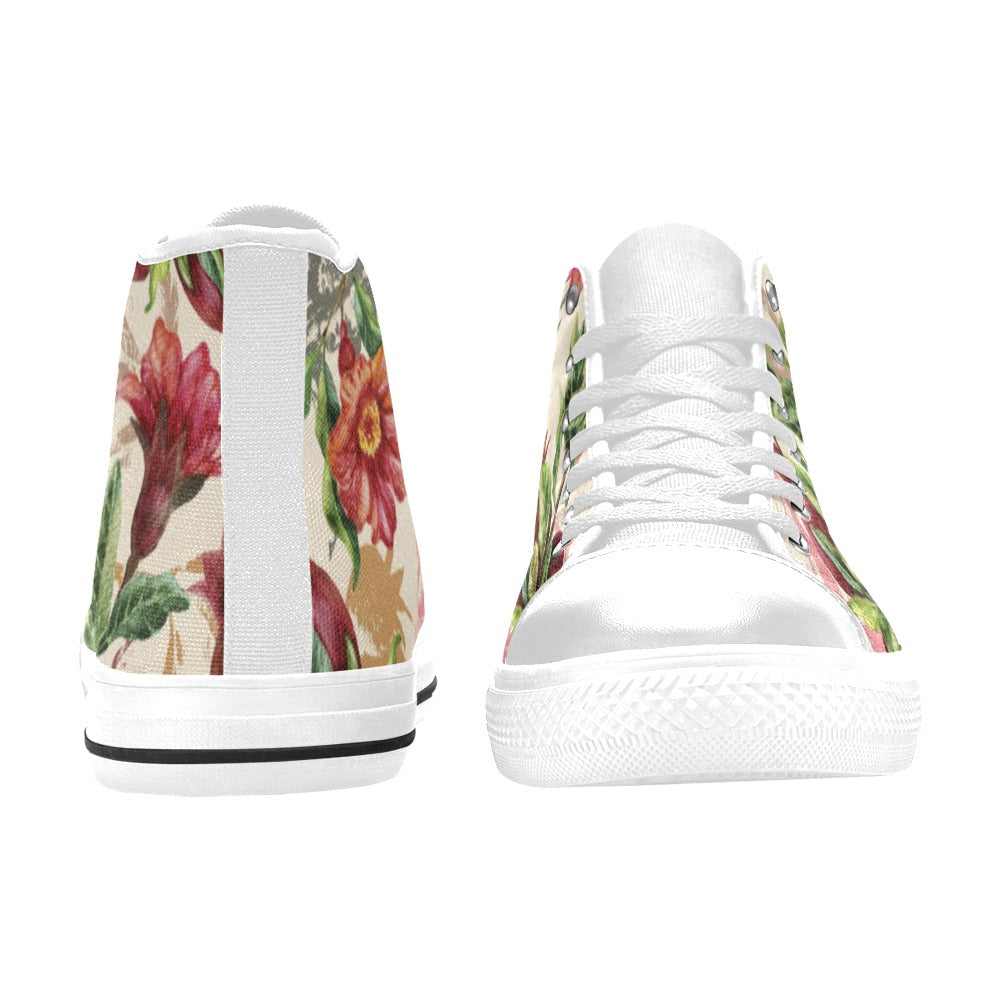 Pomegranate Plant - Women's High Top Canvas Shoes