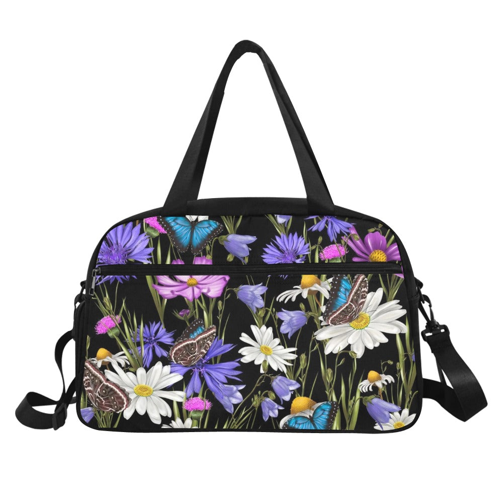 Butterfly Flowers - Gym Bag / Overnight Bag Gym Bag / Overnight Bag Printed Offshore