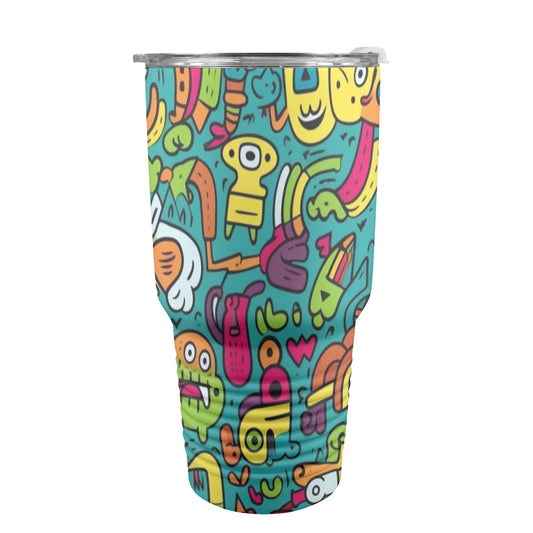 Crazy Characters - 30oz Insulated Stainless Steel Mobile Tumbler