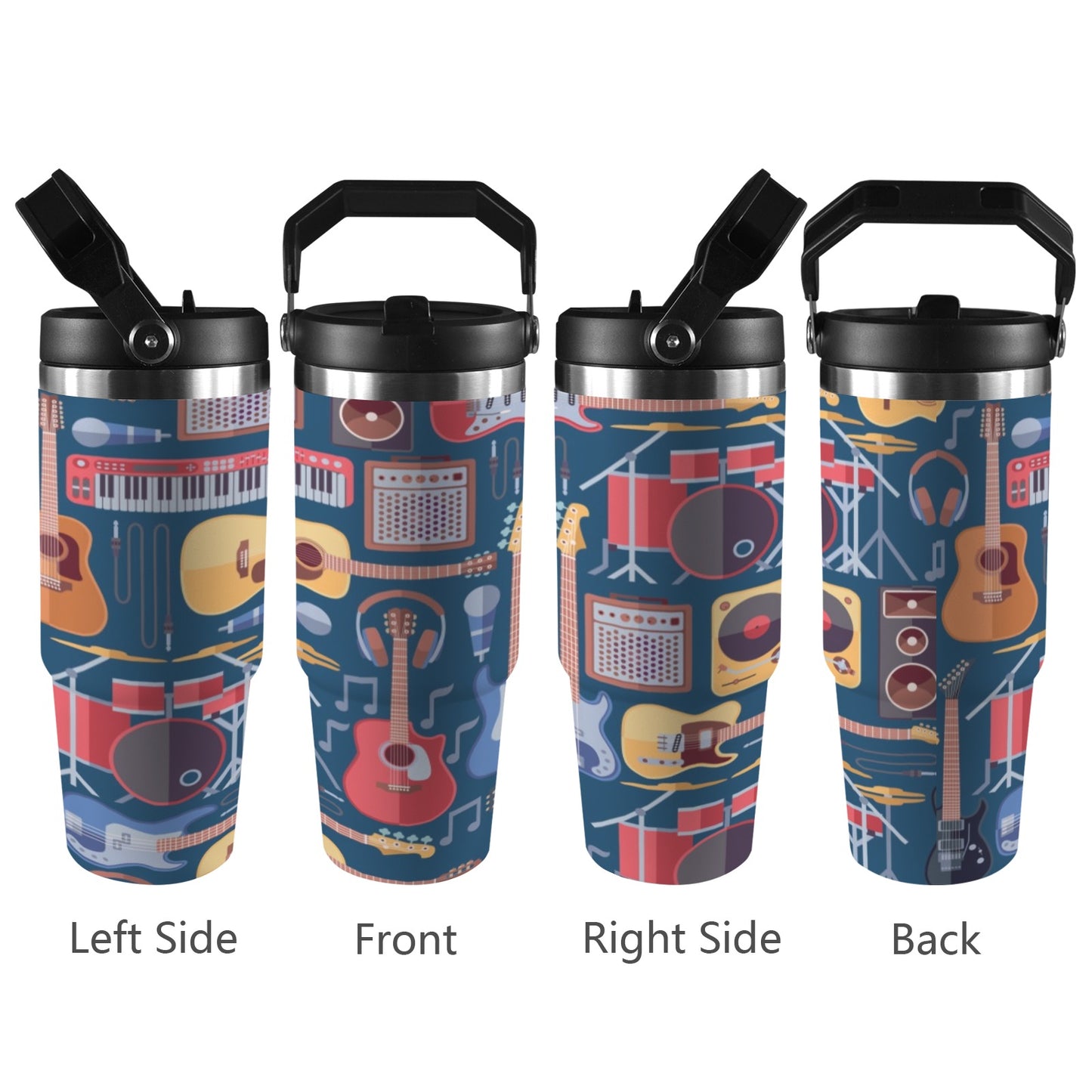 Music Instruments - 30oz Tumbler with Top Handle