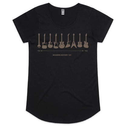 Guitar Timeline - Womens Scoop Neck T-Shirt