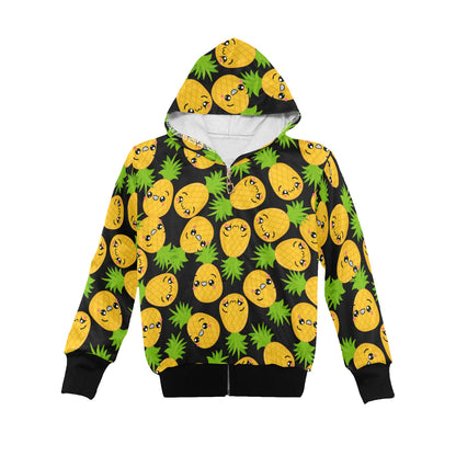 Cool Pineapples - Junior Girls Zip Up Hoodie