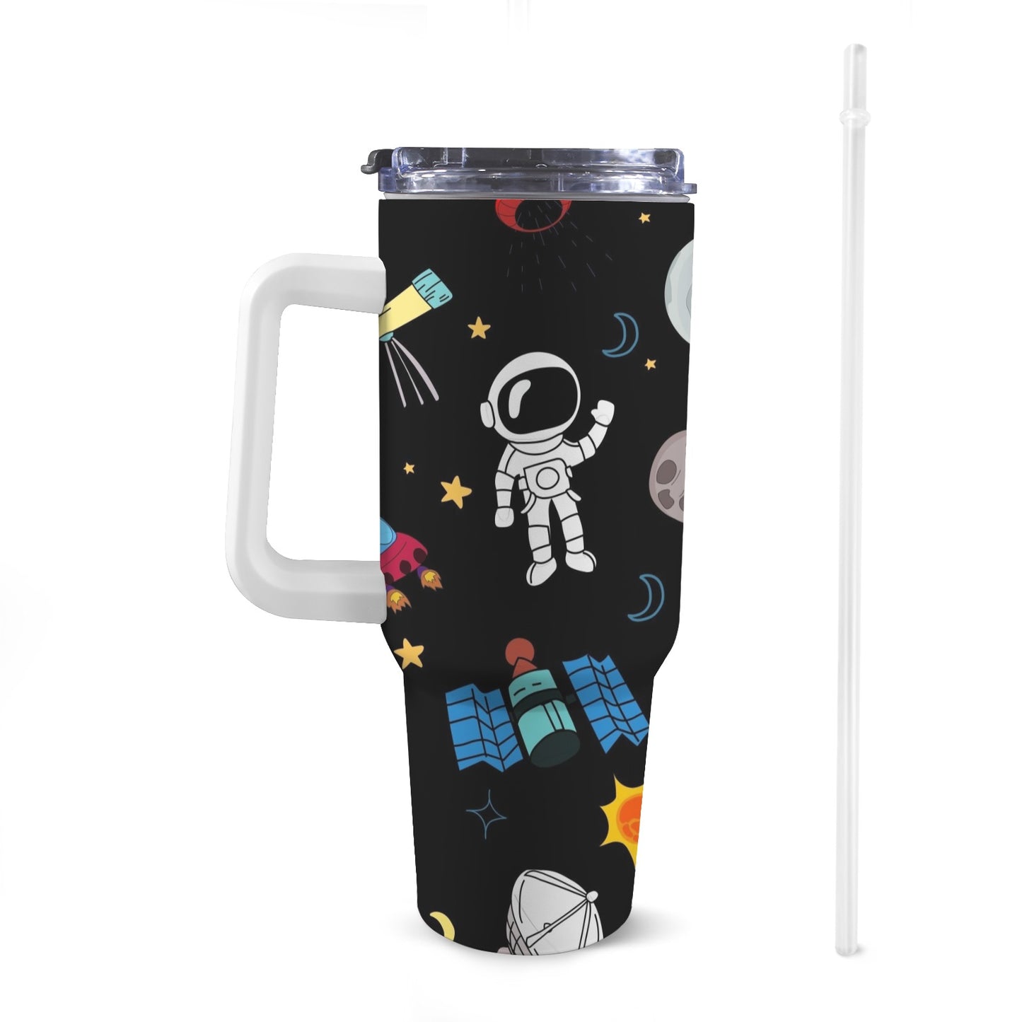 Kids Space - 40oz Tumbler with White Handle