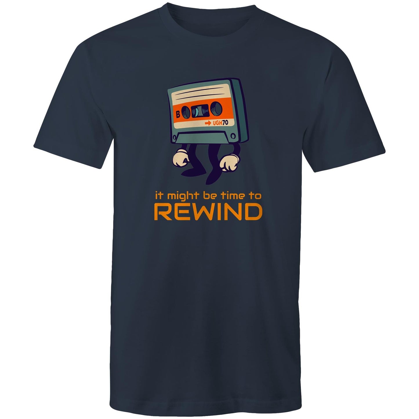 Cassette Tape, It Might Be Time To Rewind - Mens T-Shirt