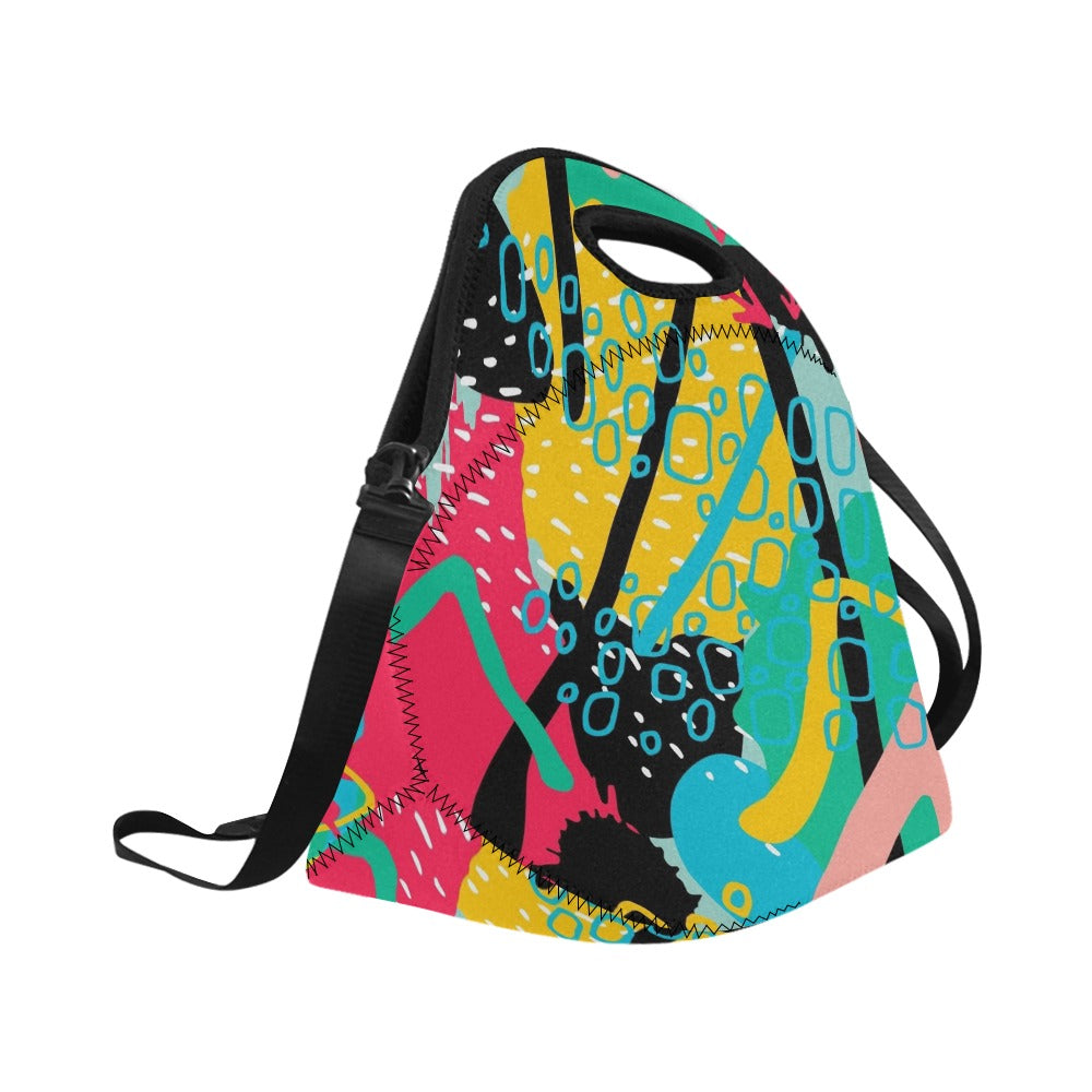 Bright And Colourful - Neoprene Lunch Bag/Large Neoprene Lunch Bag/Large Printed Offshore