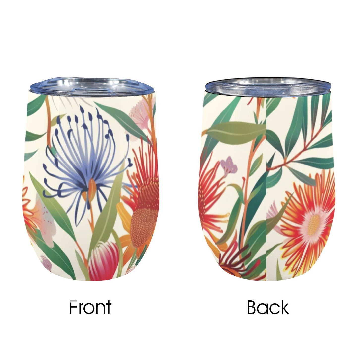 Australian Native Flora - 12oz Wine Tumbler