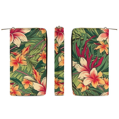 Retro Tropical - Leather Wallet / Purse