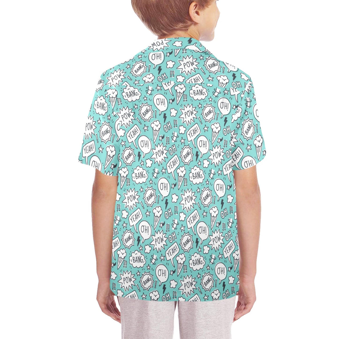 Comic Book Speech Bubbles - Senior Boys Hawaiian Shirt