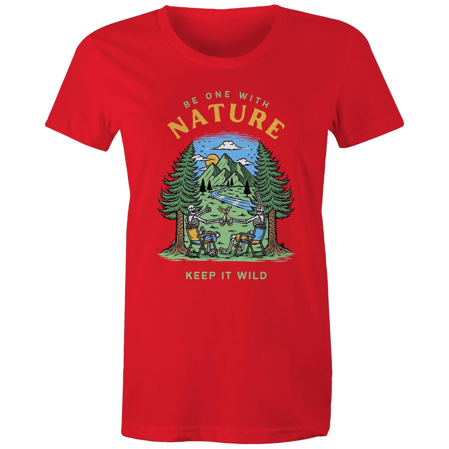 Be One With Nature, Skeletons - Womens T-shirt