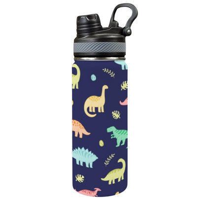 Dinosaurs - Insulated Water Bottle with Dual-Use Lid (18oz) Insulated Water Bottle with Dual-Use Lid (18oz) animal Printed Offshore