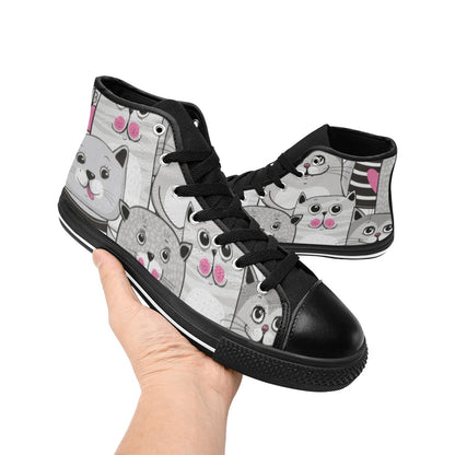 Cartoon Cats - Women's High Top Canvas Shoes