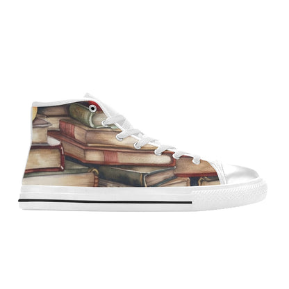 Watercolour Books - Women's High Top Canvas Shoes