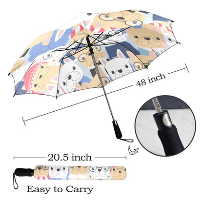 Dog Crowd - Semi-Automatic Foldable Umbrella Semi-Automatic Foldable Umbrella Printed Offshore