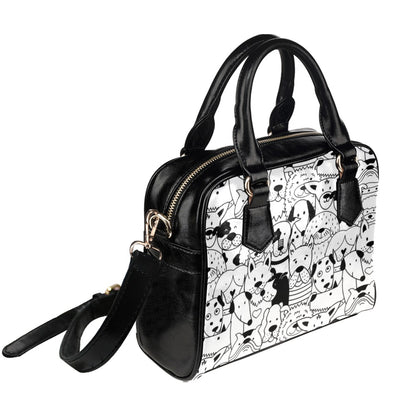 Black And White Dogs - Shoulder Handbag