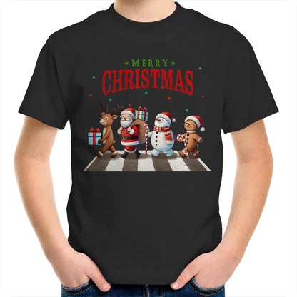 Fab Four, Merry Christmas - Kids Youth T-Shirt