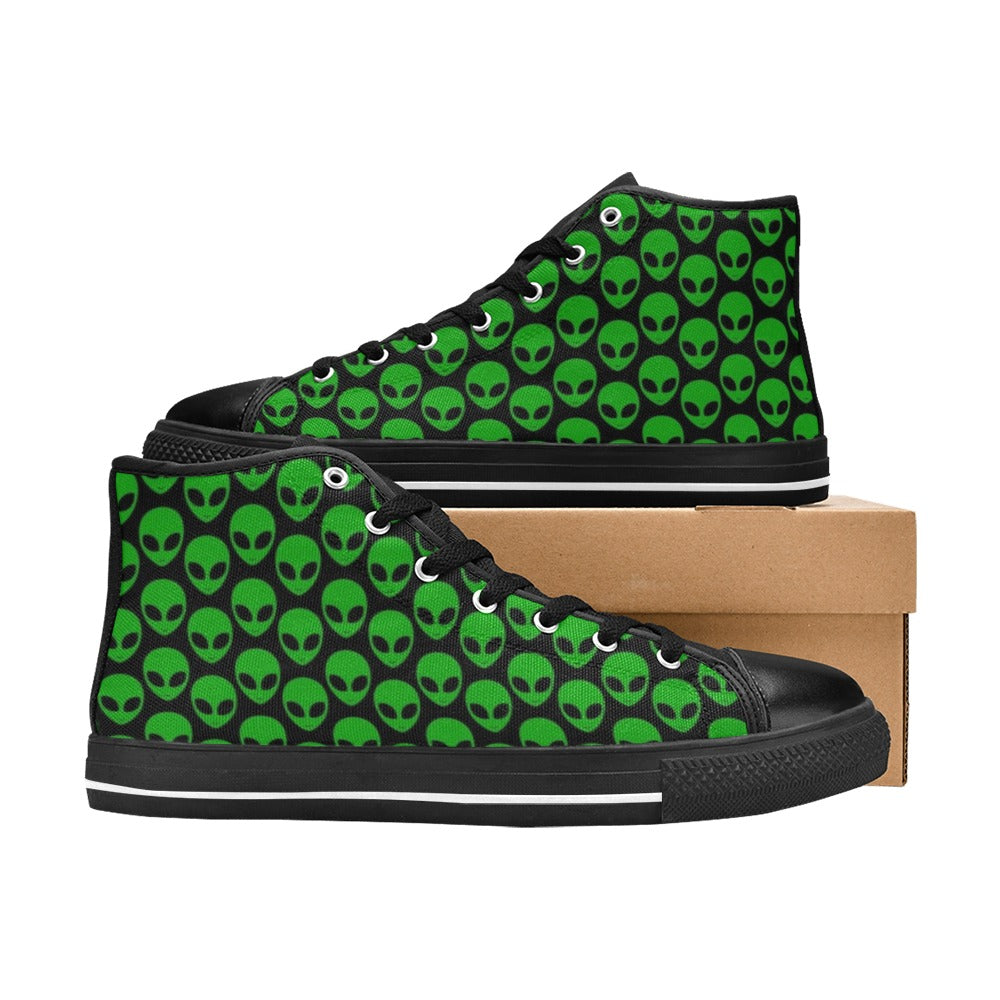 Aliens - Men's High Top Canvas Shoes