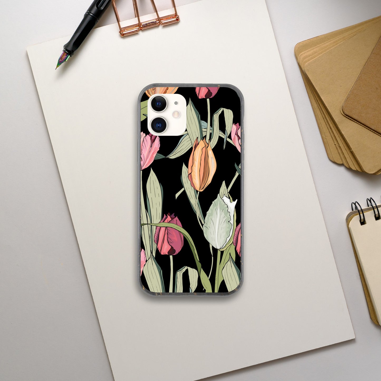 Tulips - Phone Bio case iPhone 12 Phone Bio Case Globally Fulfilled