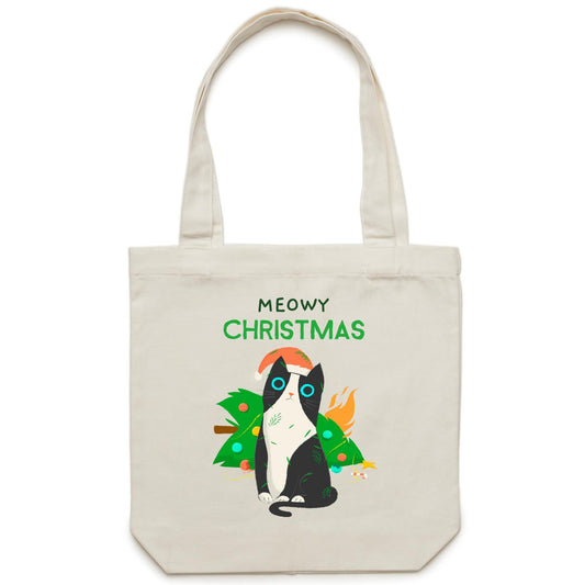 Meowy Christmas - Canvas Tote Bag