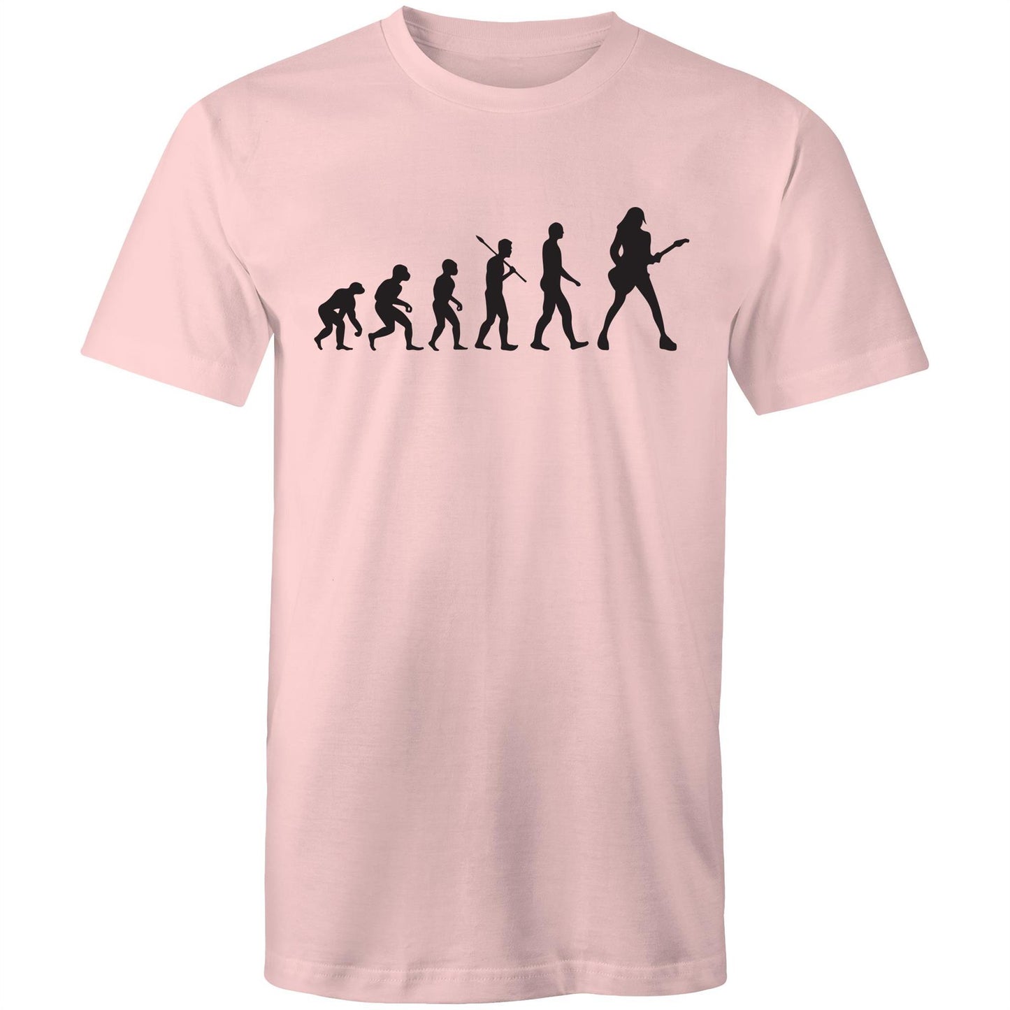 Evolution Of A Guitarist - Mens T-Shirt Pink Mens T-shirt Music Printed In Australia