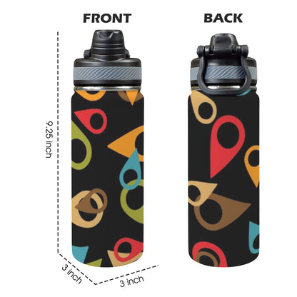 Where Am I - Insulated Water Bottle with Dual-Use Lid (18oz) Insulated Water Bottle with Dual-Use Lid (18oz) Printed Offshore