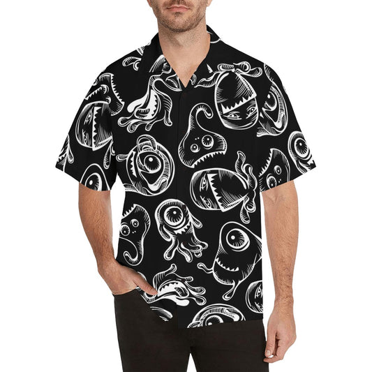 Monsters In Black And White - Hawaiian Shirt