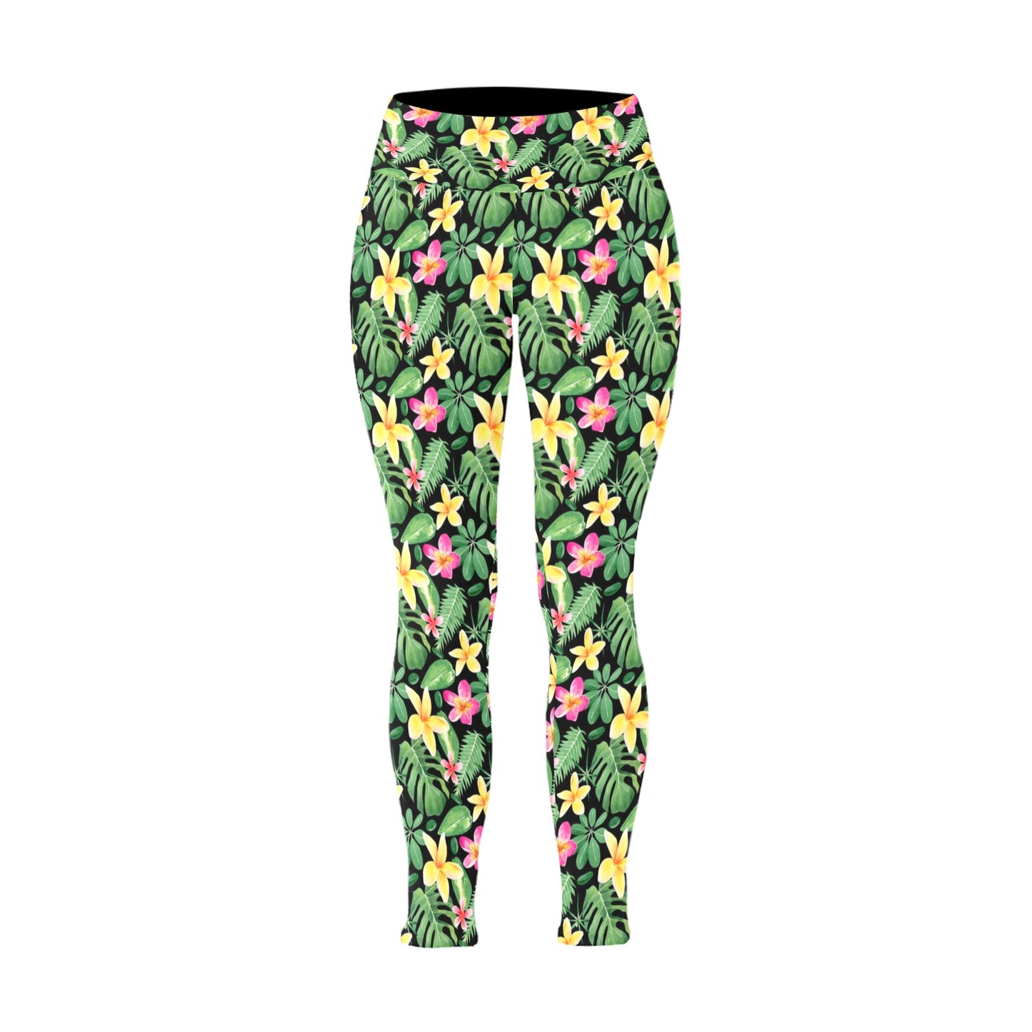 Frangipani - Womens High Waist Leggings (Sizes 16-22)