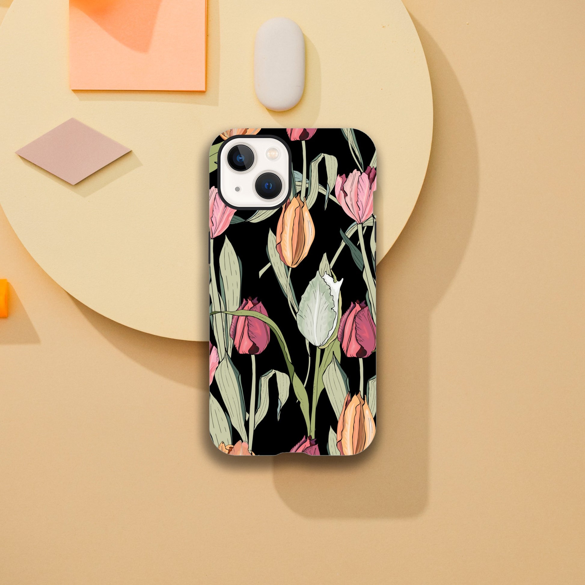 Tulips - Phone Tough Case iPhone 13 Phone Case Globally Fulfilled